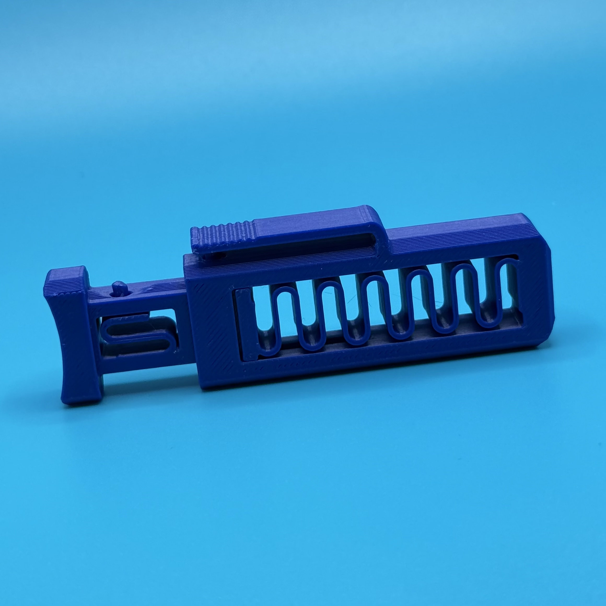Blue spring-action clamp